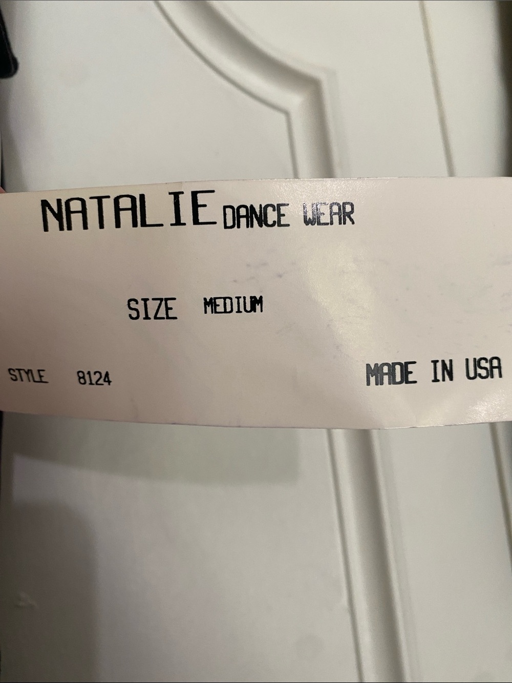 Natalie Dancewear Classic Black V-neck Open Back Leotard - Size Medkum  NWT - Picture 2 of 4